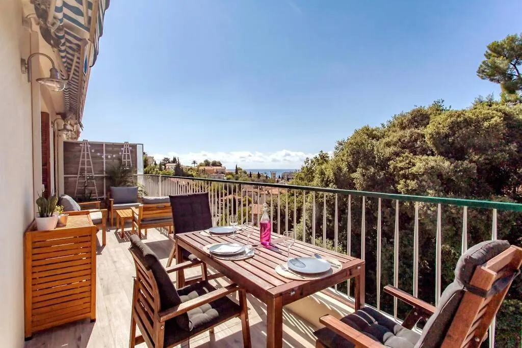 Appartement L36 Sea View Terrace 10Min Walking To Sea/Parking & Ac à Nice